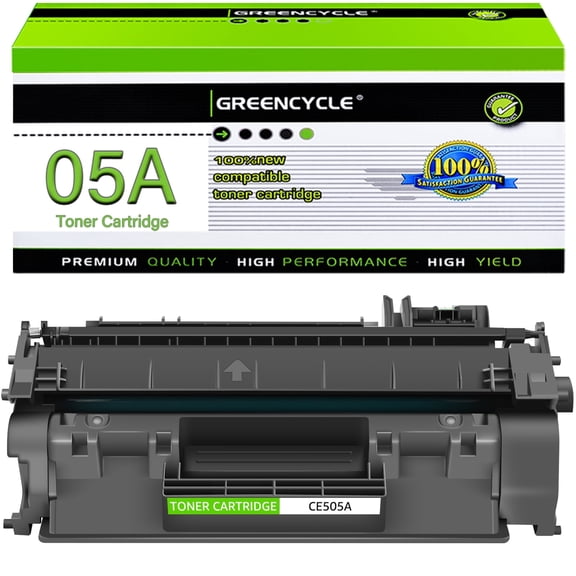 GREENCYCLE 1 Pack Compatible 05A CE505A Black Toner Cartridge Replacement for Laserjet P2035 P2035N P2055DN 2035N Printer