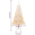 thumbnail image 4 of vidaXL Artificial Christmas Tree with Iridescent Tips White 150 cm PVC, 4 of 5