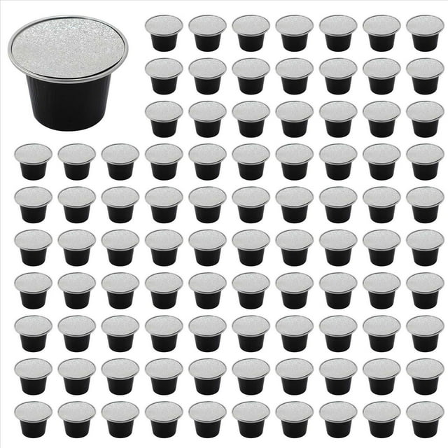 150 Juegos de CáPsulas de Café Recargables de CáPsulas de Café Desechables Embalaje Suministros de Café para Negro