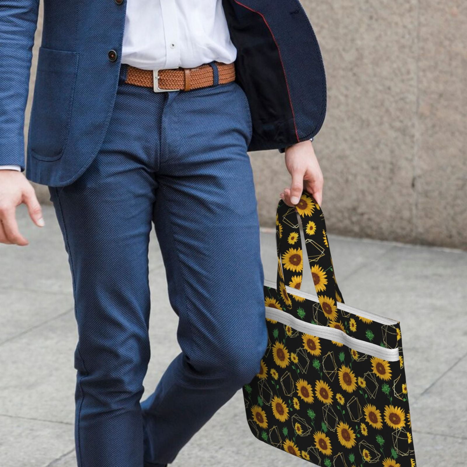 Kdxio Sunflowers3 File Tote Document Bag Business Briefcase Bag Document Organizer Tote Briefcase for Letter A4 Files Business Teacher Office Bag