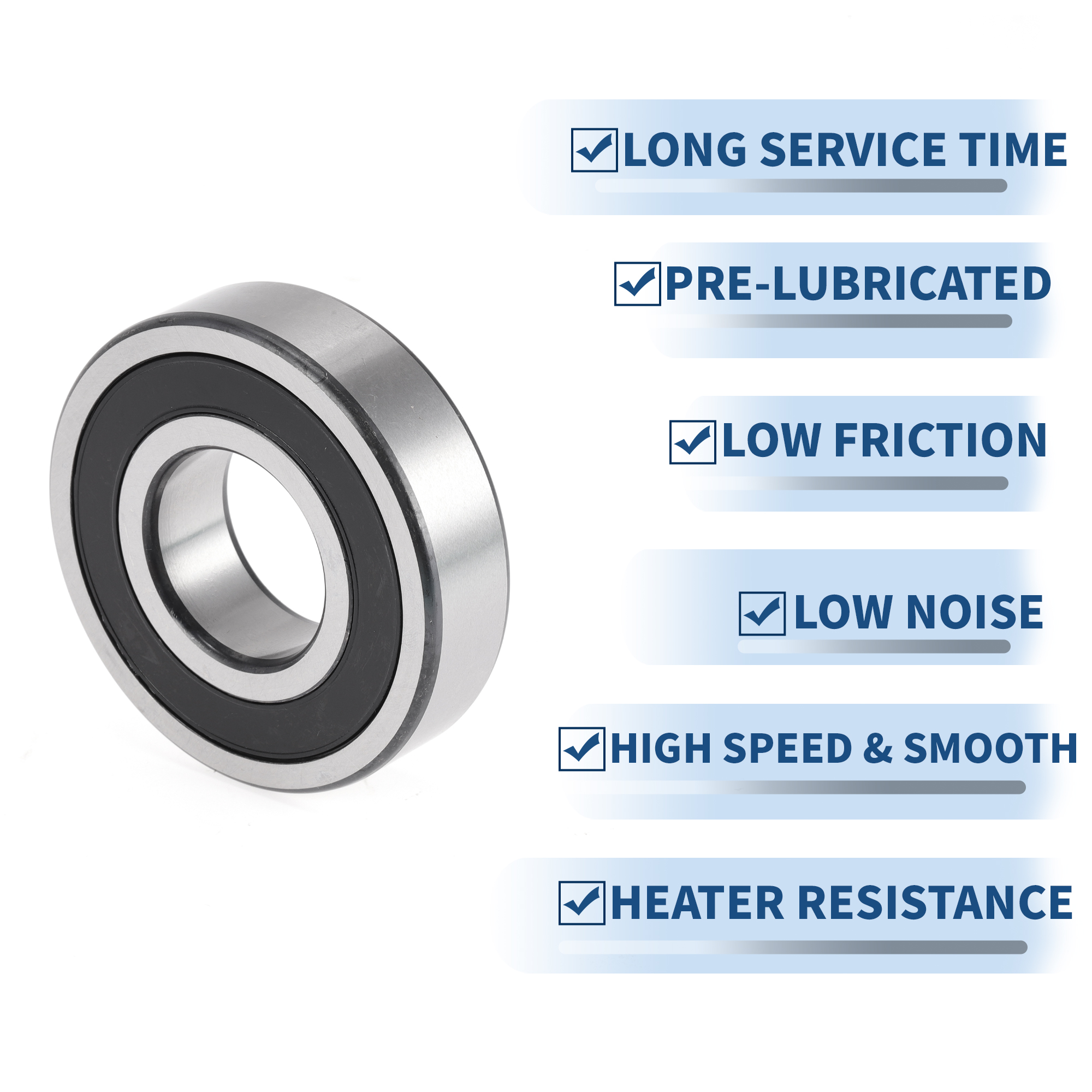 Unique Bargains 6307DDU Deep Groove Ball Bearings 35x80x21mm 1 Pc Lubricated Bearings Scooter Skateboard Wheel