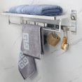 thumbnail image 2 of CEJGXOZ Toallero para Ba&ntilde;o, Toallero con Barra de Toalla y 5 Ganchos para Ba&ntilde;o/Cocina, Estante de Ba&ntilde;o de Acero Inoxidable Montado en La Pared，Accesorios de, 2 of 7