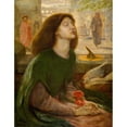 thumbnail image 3 of Dante Gabriel Rossetti 12x14 Black Modern Framed Museum Art Print Titled - Beatrix (1862), 3 of 5