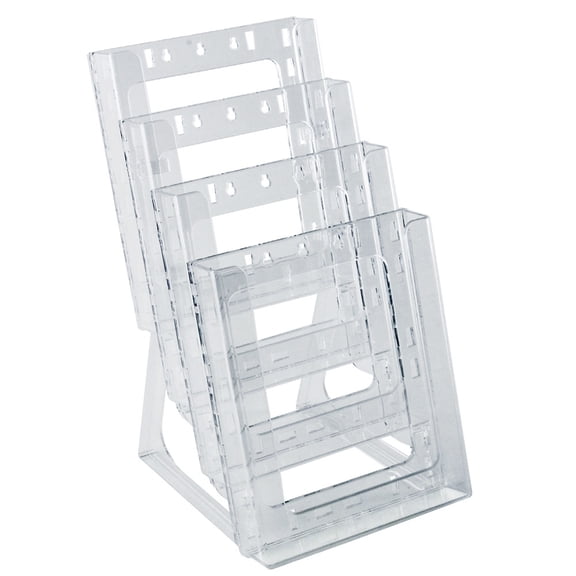 Four-Tier Modular Letter Brochure Holder, 2-Pack