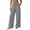 Gray, variant on MXUIKV Pants for Women Lightweight Loose Fitted Wide Leg Drawstring Elastic Waist Trousers with Pockets(X-Large,White)