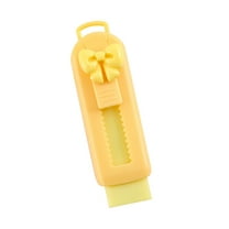 1 Pack Rubber Erasers Sliding Retractable Eraser, 0.98x3.35" Soft Cute Erasers Push Pull Large Pencil Eraser with Plastic Sleeve,Sliding Retractable Pencil Eraser with Plastic Sleeve,Yellow-Bow