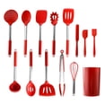 thumbnail image 2 of Juego de utensilios de cocina de silicona 14 Uds. libre de BPA seguro Turner Tong espátula cuchara batidor de huevos para, 2 of 8