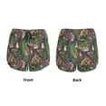 thumbnail image 3 of Susaid Forest Animals And Plants Print Women's High Waisted Running Shorts Quick Dry Athletic Gym Track Workout Shorts Zip Pocket-Large, 3 of 7