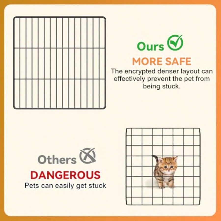 Cat Cage 3Tier DIY Cat Enclosures Catio Cat Playpen Indoor Outdoor With Hammock Detachable Metal Wire Kennel Cats Crate 2x3x3 Exercise Place For 13 Cats Kitten