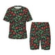 thumbnail image 1 of Fotbe Strawberry Pijama Estampada de 2 Piezas para Niños – Ropa de Dormir de Manga Corta Cómoda para Niños y Niñas, Camiseta y Shorts de Algodón-Small, 1 of 6