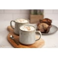 thumbnail image 4 of Kook Glazed Ceramic Coffee Mugs, 15 oz, Java/Slate, Set of 2, 4 of 4