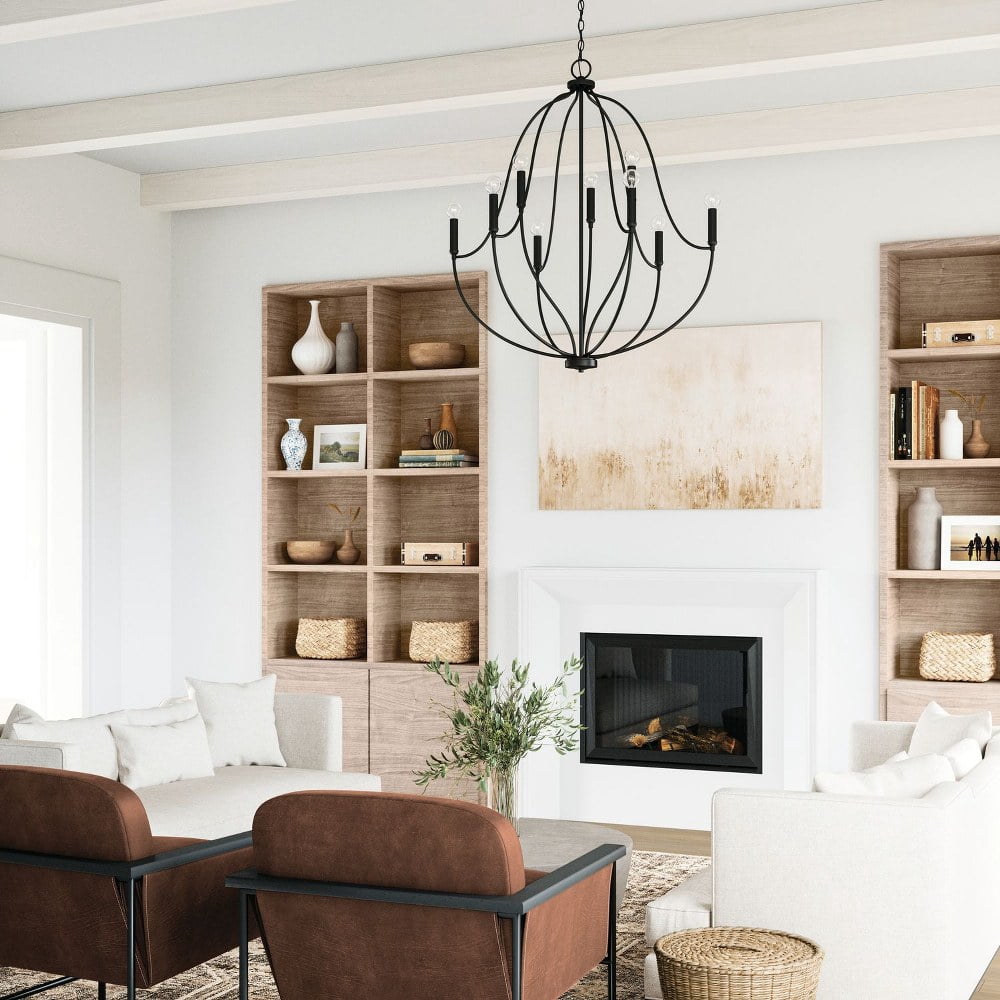 Capital Lighting 447091MB Madison 9 Light 33" Wide Abstract Chandelier - Black