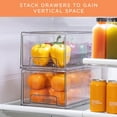 Sorbus Fridge Drawers Clear Stackable Pull Out Refrigerator Organizer