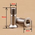 thumbnail image 1 of Ruiboury 2 Pieces Bicycle Bike Titanium Guide Wheel Bolts Alloy M5 Screws Cycling Rear Derailleur Pulley Guide Wheel Bolts, 1 of 8