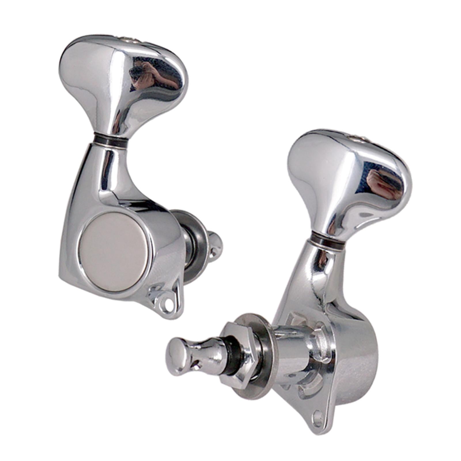 LeeQinersw 6x Silver Guitar Locking Tuners ,Convenient Precise Practical Durable 1:18 Ratio