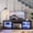 Black Marble, variant on Bestier 70" LED Gaming TV Stand for 65/70/75 inch TVs, Entertainment Center with RGB Lights, Fireplace Space, Tempered Glass Shelves & PS5 Storage, Black