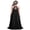 Black, variant on Aislor Kids Girls Halter Neck Floral Lace Chiffon Dress Junior Bridesmaid Wedding Evening Party Prom Maxi Gown