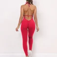 thumbnail image 4 of Sporty Jumpsuit Woman Gym Overalls Sexy Sport Set Women Outfit Sportswear Yoga Fitness Clothing Mono Overol Mujer Red Pink Grey, 4 of 6