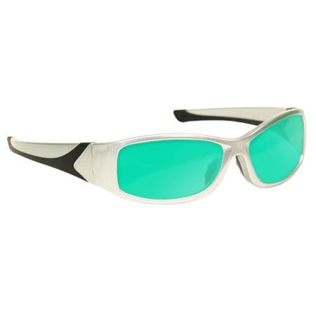 Laser Safety Eyewear - Ruby-En207 (Rb2) Filter In Silver Plastic Wrap-Around Frame Style
