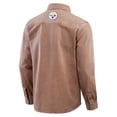thumbnail image 3 of Men's Darius Rucker Collection by Fanatics Brown Pittsburgh Steelers Garment Dyed Long Sleeve Full Snap Shirt, 3 of 5