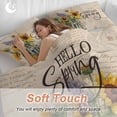 thumbnail image 4 of 3 Piece Sunflower Duvet Cover Set Queen Size, Microfiber Comforter/Quilt Cover with Corner Ties and 2 Pillowcases, Spring Floral Summer Botanical Farmhouse All Season Soft Bedding with Zipper Closure, 4 of 8