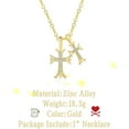 thumbnail image 2 of Gold Double Cross Necklace For Women,Versatile And Minimalist Luxury Style Diamond Necklace,Classic Zinc Alloy Necklace,Hip-hop Collarbone Chain Necklace, 2 of 7