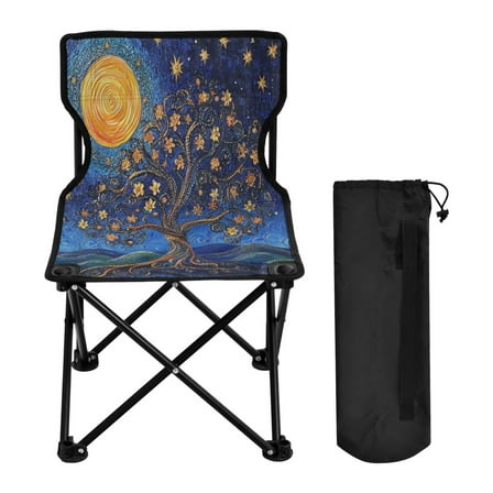 BZSMCE Camping Chairs Modern Moonlit Blossoms Pattern Folding chair