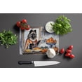thumbnail image 5 of Keeshond Fall Kitchen Pumpkins Glass Cutting Board Large 12 in x 15 in, 5 of 5