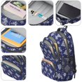 thumbnail image 4 of Geometric Mandala Blue Pattern Cute School Backpack Bag with Padded Back and Adjustable Shoulder Straps 16.9 X 12.6 X 5.9 Inches, 4 of 5