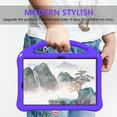 thumbnail image 4 of Allytech Samsung Galaxy Tab S9/S8/S7 11 inch 2023/2022/2020 Case for Kids, EVA Foam Shockproof Kids Friendly Rugged Protective Back Cover with Handle & Kickstand, Purple, 4 of 7