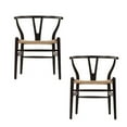 thumbnail image 1 of Plata Decor Woodcord Black Dining Chair SET OF 2, 1 of 4