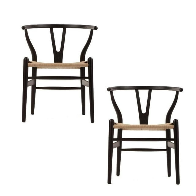 Plata Decor Woodcord Black Dining Chair SET OF 2