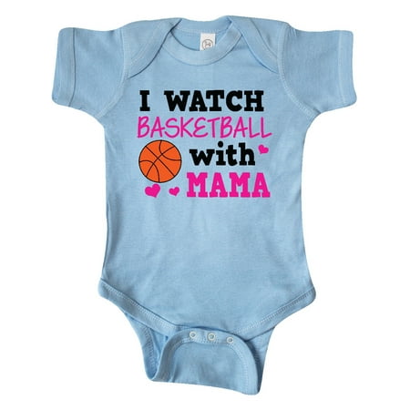 

Inktastic I Watch Basketball with Mama Gift Baby Girl Bodysuit