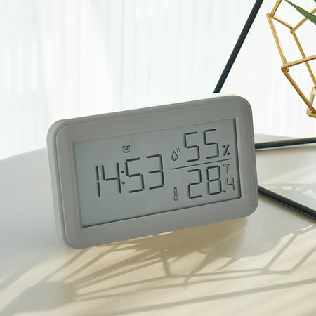 Digital Alarm Clock with LCD Display , Desk Clocks with Temperature, Humidity and Date, Large image
