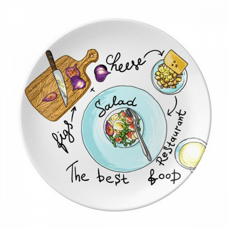 

Salad Cheese Figs France Restaurant Plate Decorative Porcelain Salver Tableware Dinner Dish
