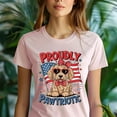 thumbnail image 2 of Funny Patriotic Puppy Shirt, Red White Blue Dog Lover Tee for Women, Lilac, XL, 2 of 6