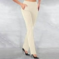 thumbnail image 2 of Women's Business Casual Work Pants - High Waist, Stretchy, Pull - On Slacks, Polyester Material, Suitable for All Occasions, S - XXL Sizes, 2 of 5