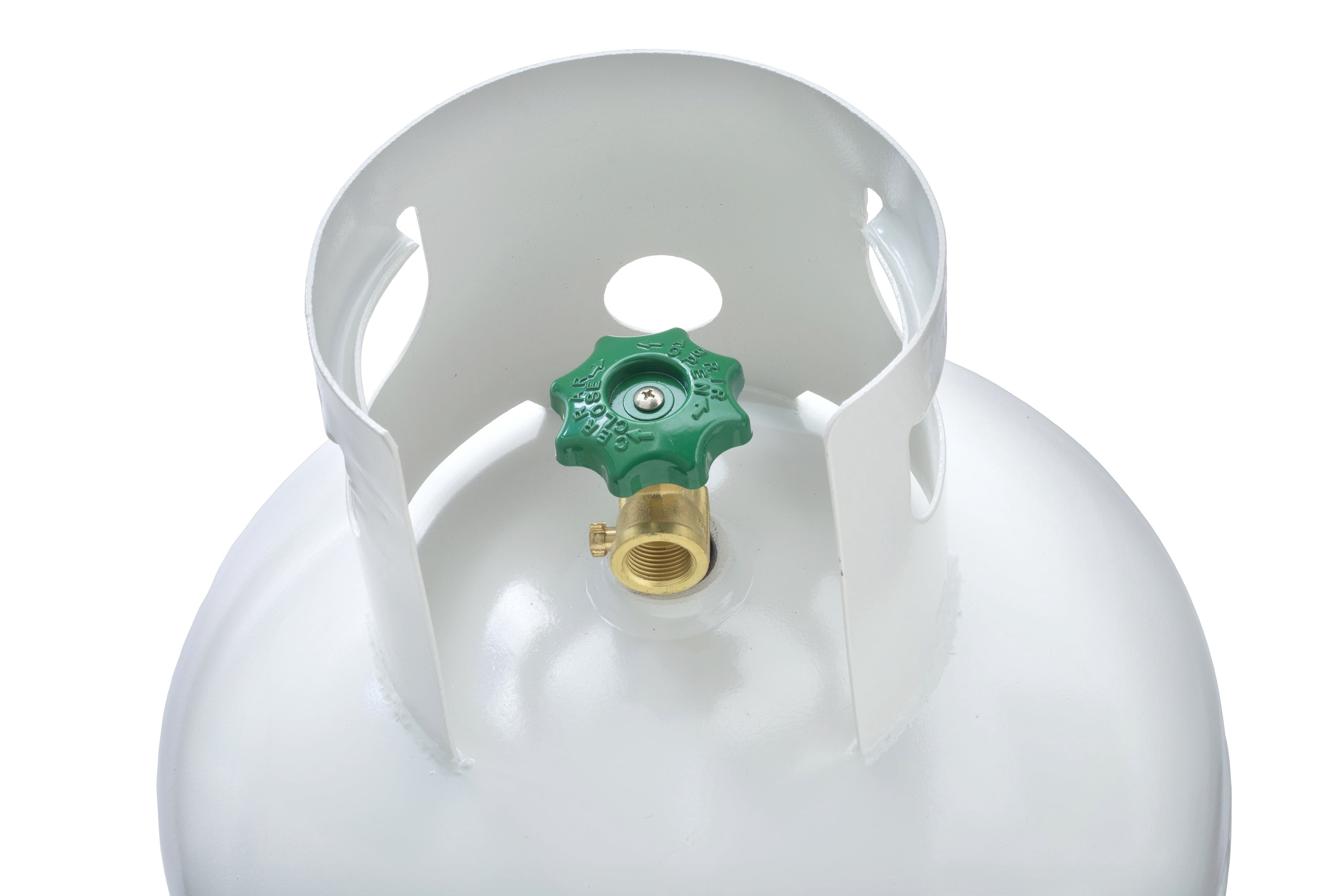 Flame King 100LB Empty Steel Propane Tank, Propane Cylinder with POL Valve and Collar, Universal, White