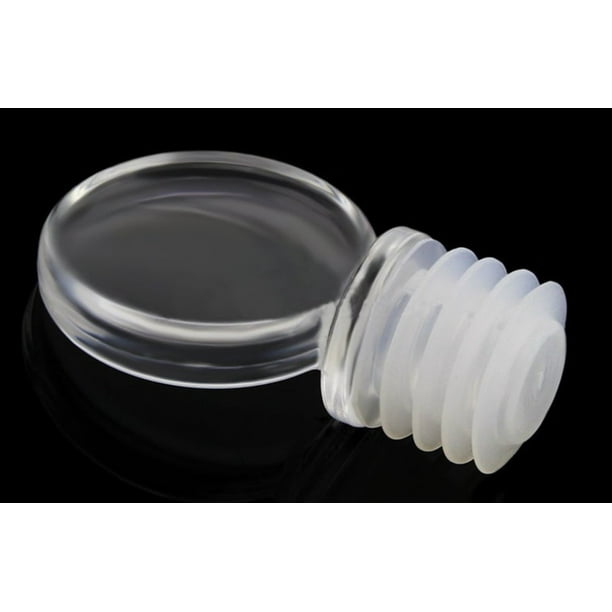 Round Clear Acrylic Wine Bottle Stopper Blanks (12Pack)