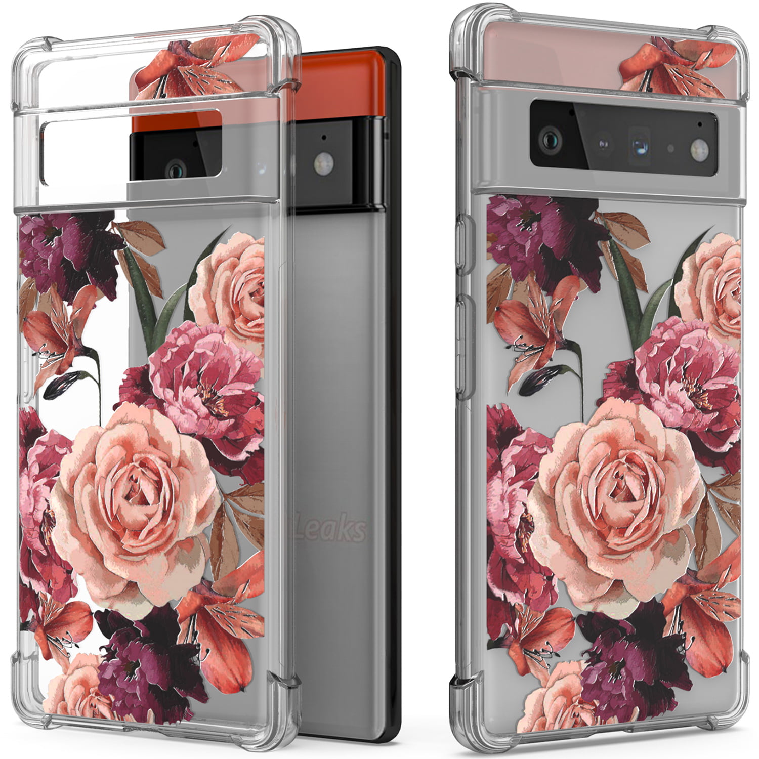 Vintage Flower Theme Print Mobile Phone Case Cover For Google Pixel Series 