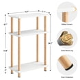 thumbnail image 3 of Mesa auxiliar estrecha de 3 niveles Apicizon, color blanco natural, 3 of 7