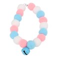 thumbnail image 2 of Dog Bell Collar, Pet Collar Soft Colorful  For Party Blue 34cm, 2 of 8