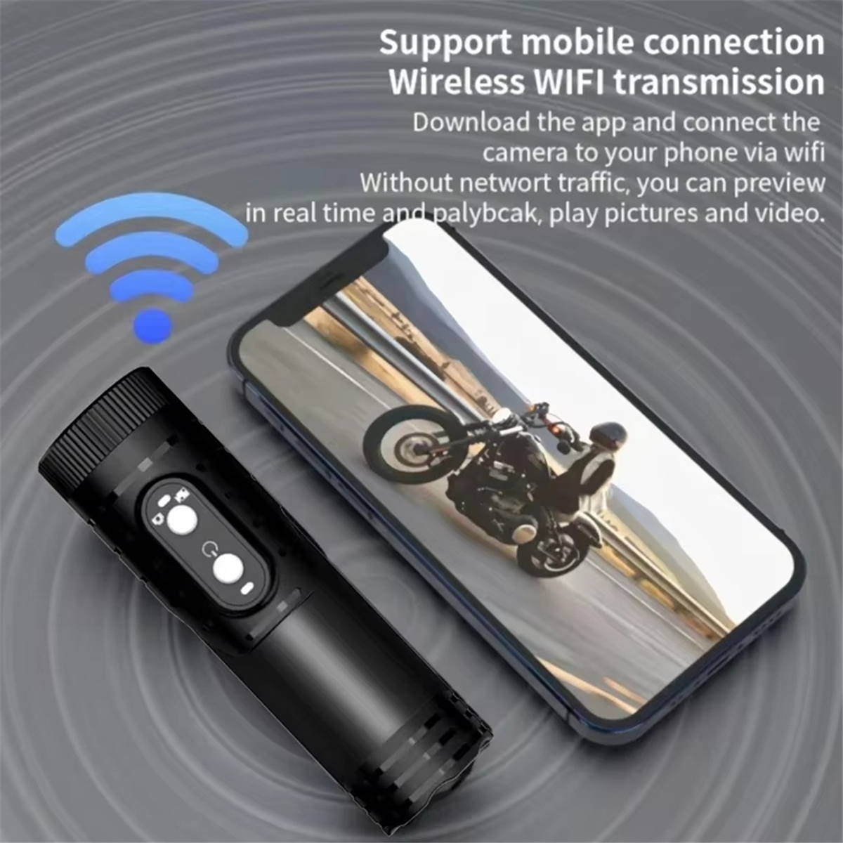 4K Mini Sport DV Action Sport Camera Flashlight Full HD 1080P Video Ideal Bodycam for Bike Cycle, Motorcycle,1 * Sport Camera,Black