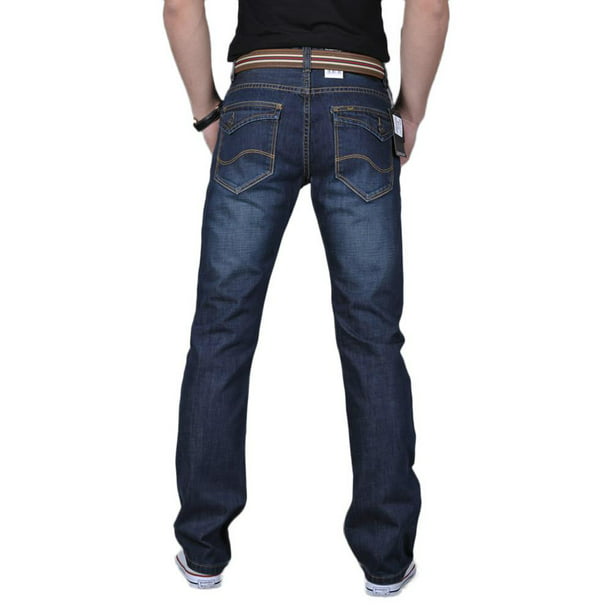 Gifts for Christmas Bidobibo Men's Casual Straight Fit Jeans Classic ...