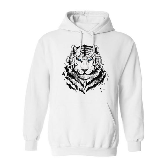 Blue Eyed Tiger Hoodie Men -Image by Shutterstock, Male 3X-Large
