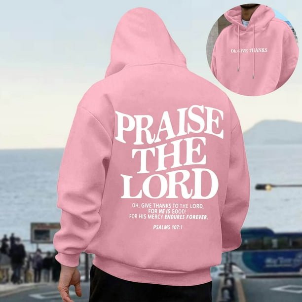 MHFRRA Sudadera con Capucha para Hombre, de Manga Larga, Informal, con Diseño Estampado, para Uso Diario, para El Hogar, Al Aire Libre, Senderismo, Otoño E Invierno, Tela Suave y Cómoda Rosa
