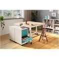 thumbnail image 5 of Bowery Hill 18"D 4 Drawer Metal Mobile Organizer -Locking -Pearl White/Teal, 5 of 9