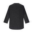 thumbnail image 5 of Women 3/4 Sleeve Workout Shirts Quick Dry Tops Crew Neck Gym Hiking T Shirt Sun Protection Casual Tees Lightweight Black L, 5 of 6