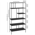 thumbnail image 4 of Henn&Hart 36" Blackened Bronze Metal Bookcase, 4 of 8
