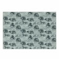 thumbnail image 1 of Horses Cutting Board, Vintage Monochrome Sketch Stallion Swirls Calligraphic Design Animal Theme, Decorative Tempered Glass Cutting and Serving Board, Small Size, Pale Grey White Grey, by Ambesonne, 1 of 1